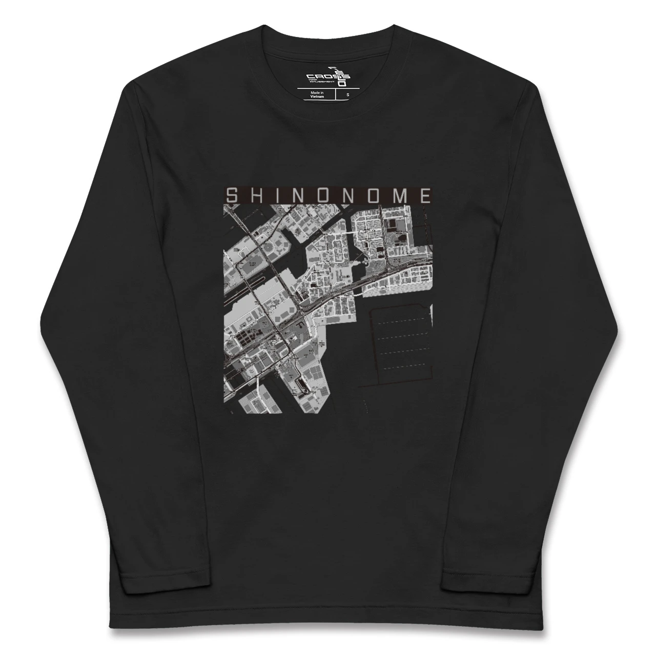 【東雲(東京都)】地図柄ロングスリーブTシャツ