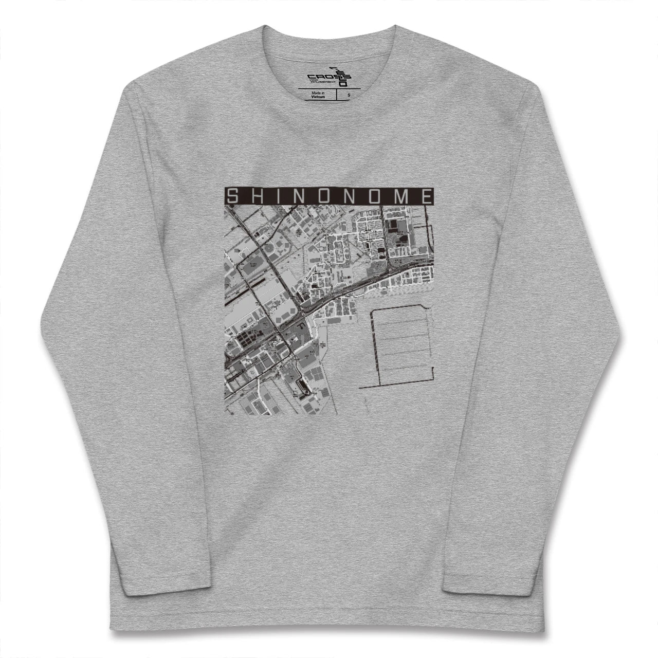 【東雲(東京都)】地図柄ロングスリーブTシャツ