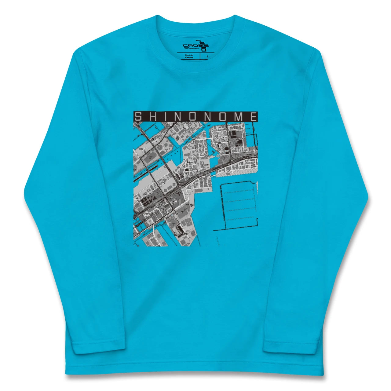 【東雲(東京都)】地図柄ロングスリーブTシャツ