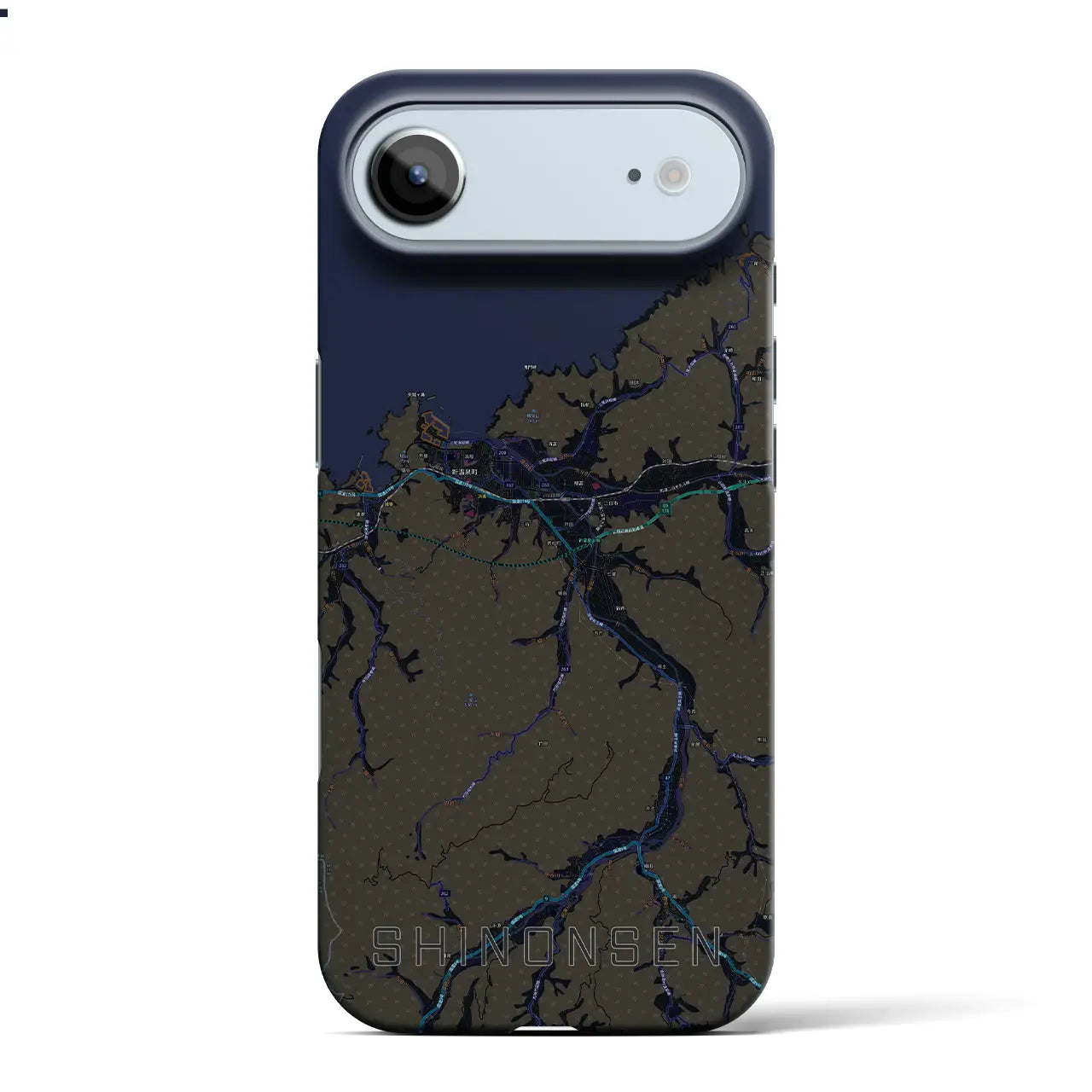 【新温泉(兵庫県)】地図柄iPhoneケース(バックカバータイプ)