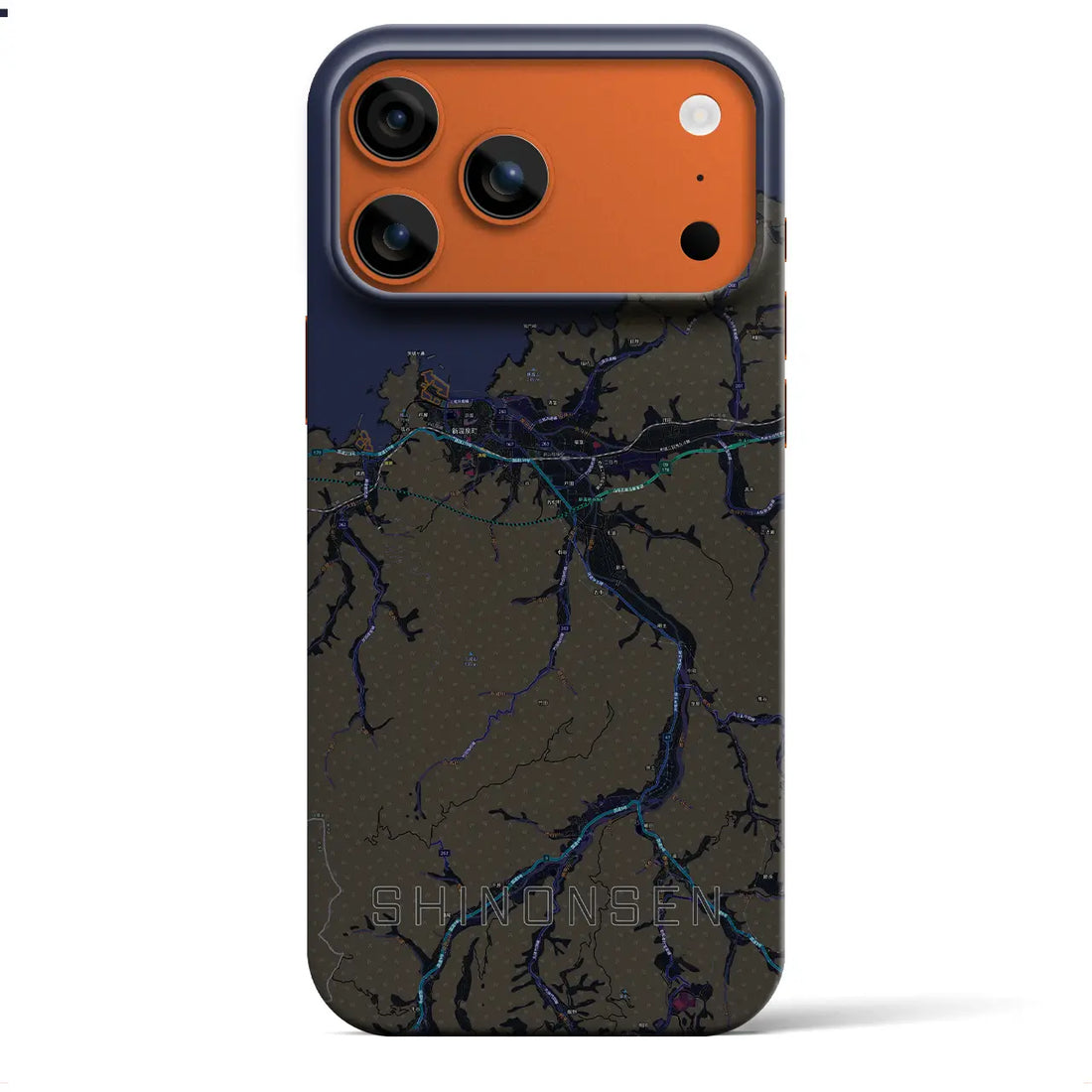 【新温泉(兵庫県)】地図柄iPhoneケース(バックカバータイプ)