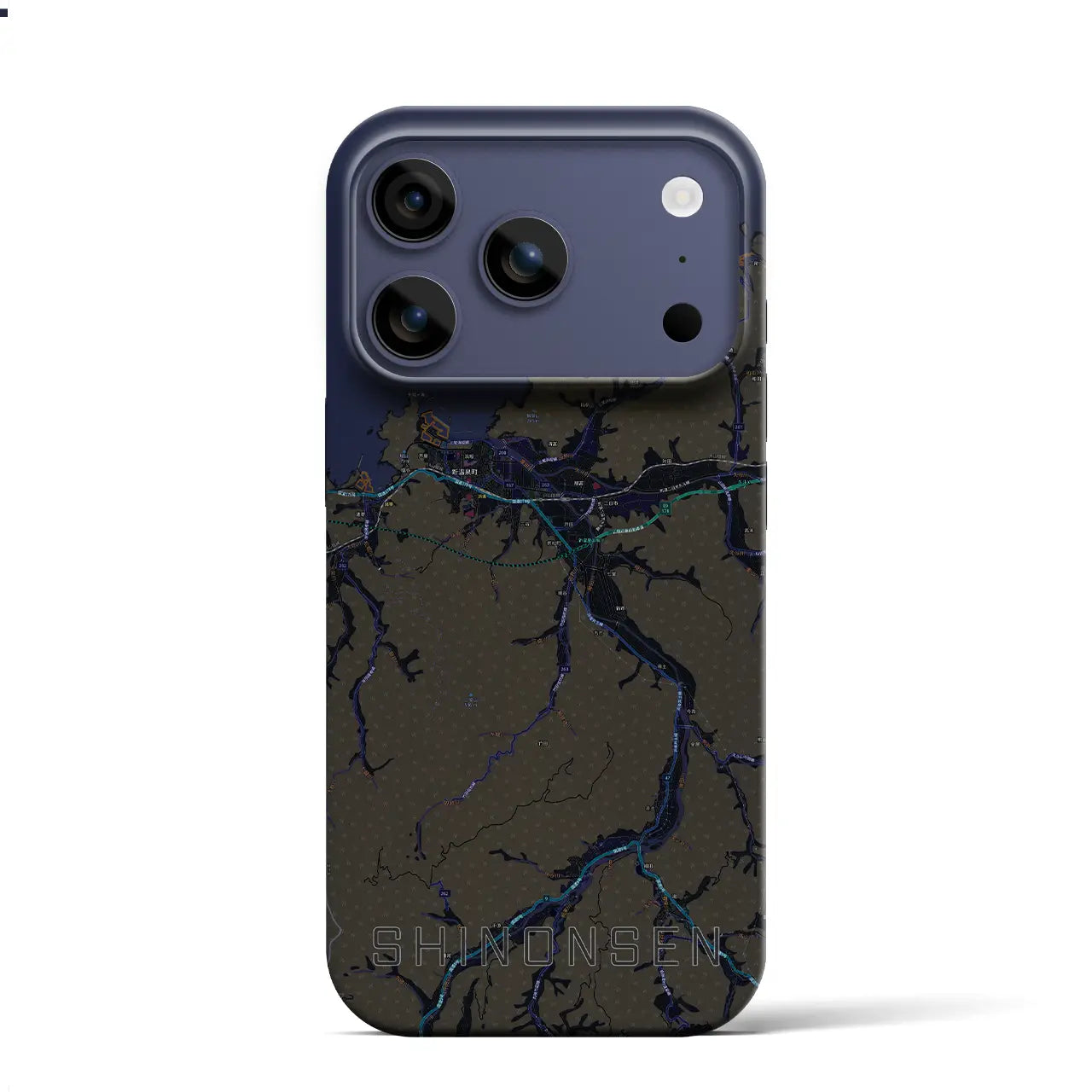 【新温泉(兵庫県)】地図柄iPhoneケース(バックカバータイプ)