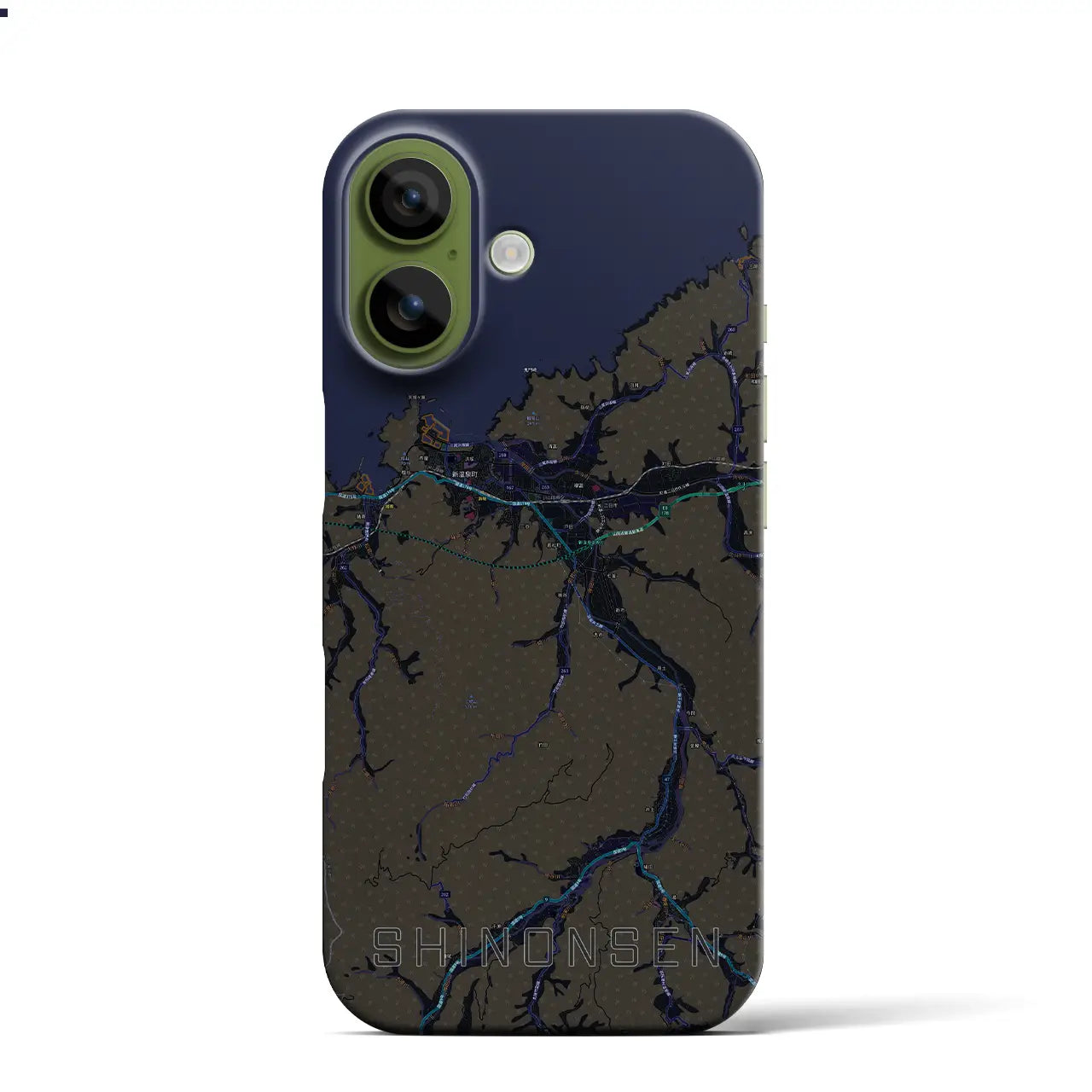 【新温泉(兵庫県)】地図柄iPhoneケース(バックカバータイプ)