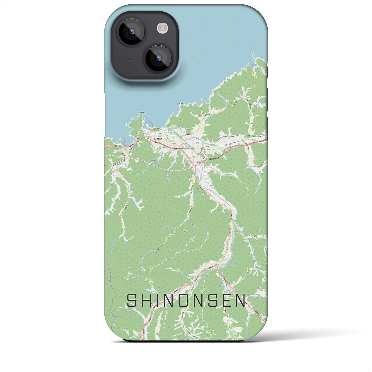 【新温泉(兵庫県)】地図柄iPhoneケース(バックカバータイプ)