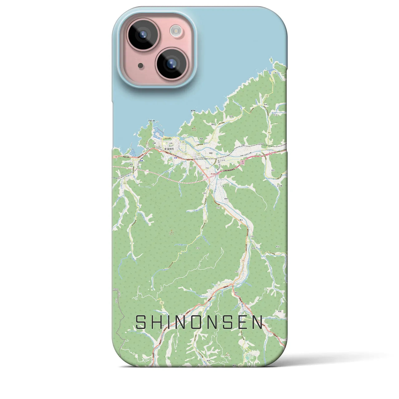 【新温泉(兵庫県)】地図柄iPhoneケース(バックカバータイプ)