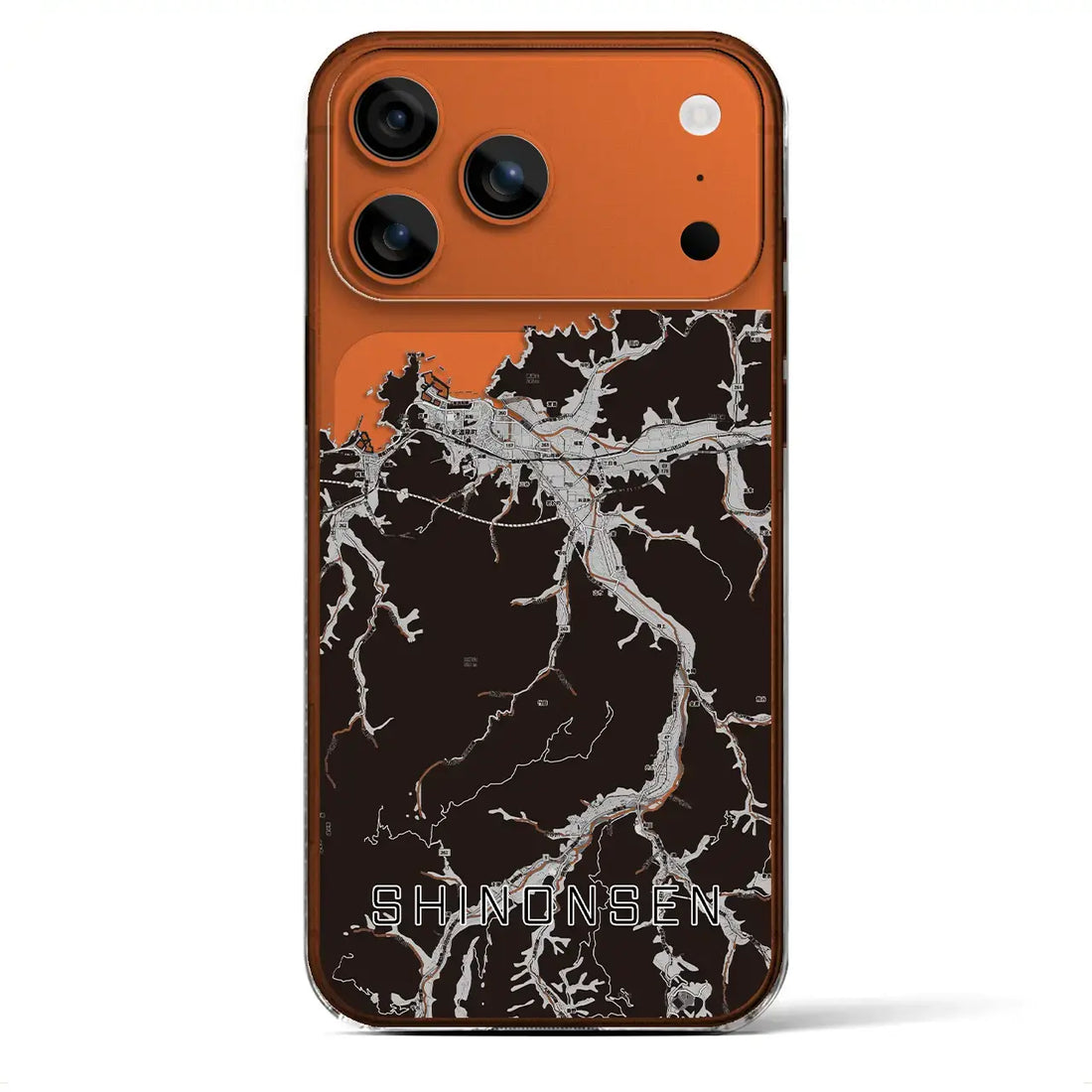 【新温泉(兵庫県)】地図柄iPhoneケース(クリアタイプ)