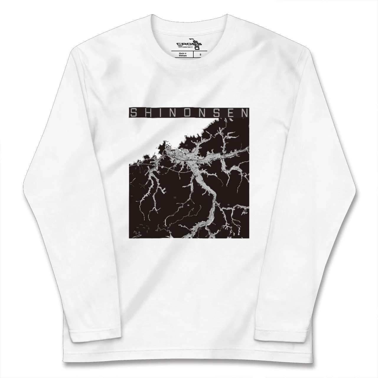 【新温泉(兵庫県)】地図柄ロングスリーブTシャツ