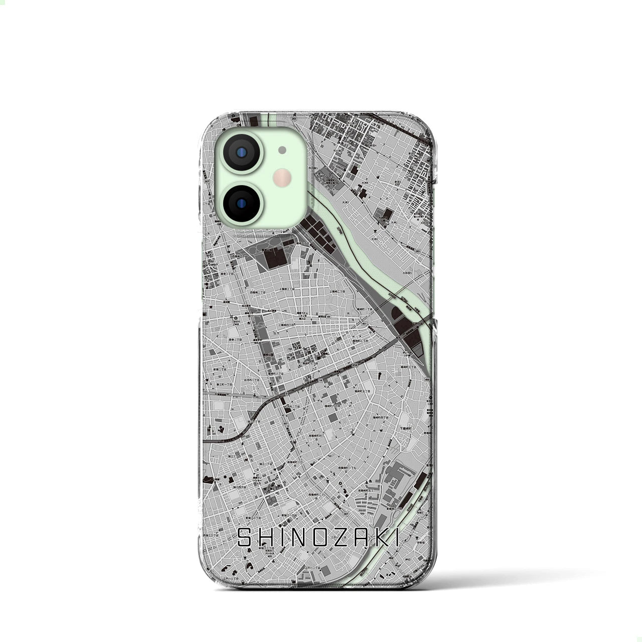 【篠崎(東京都)】地図柄iPhoneケース(クリアタイプ)