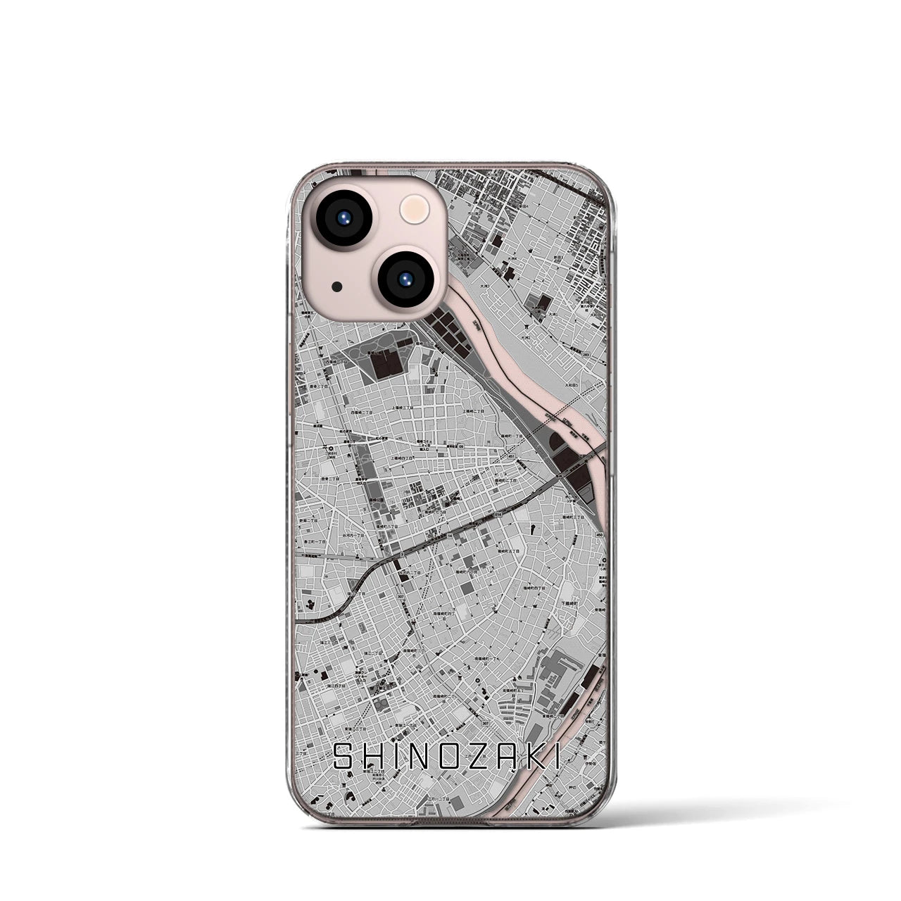 【篠崎(東京都)】地図柄iPhoneケース(クリアタイプ)