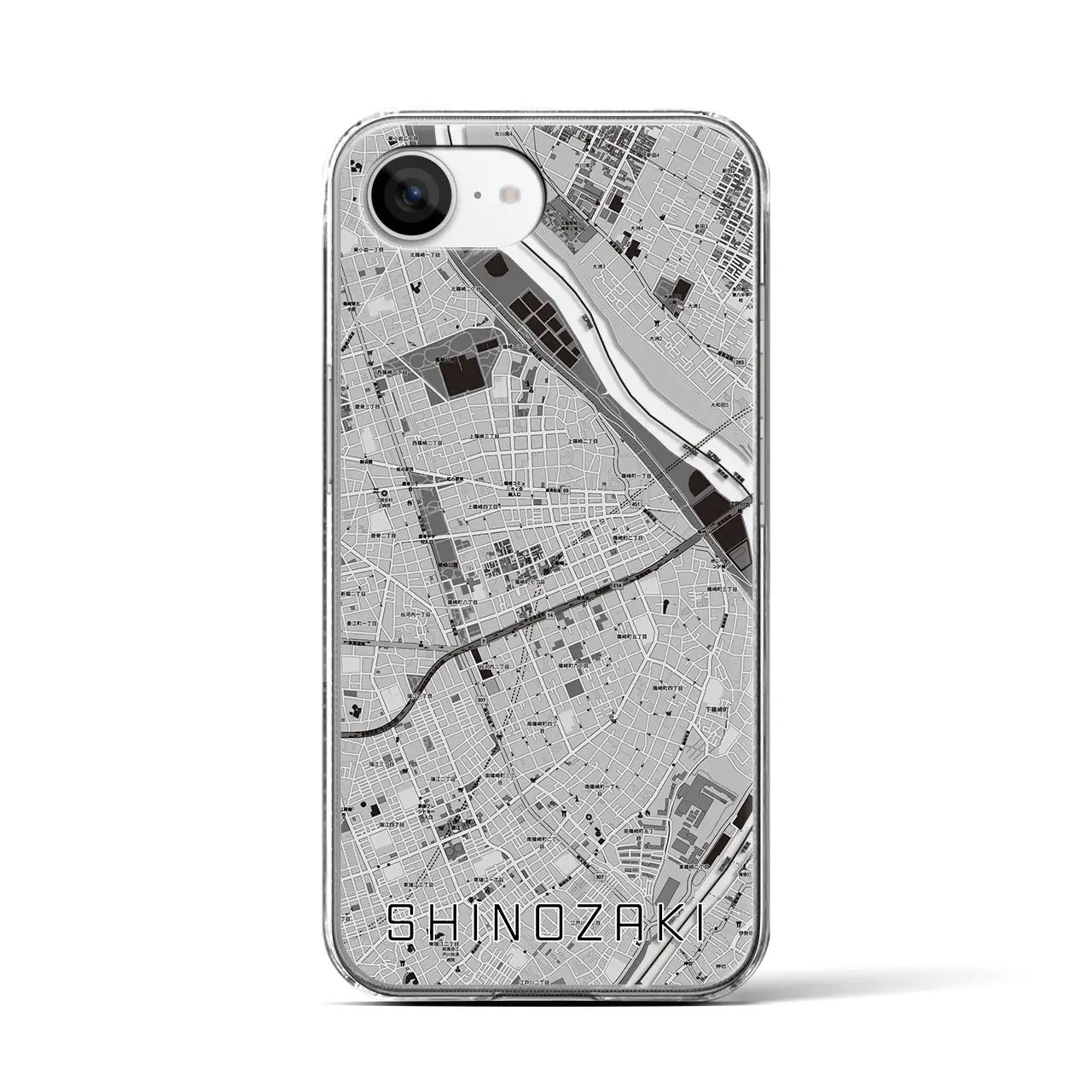 【篠崎(東京都)】地図柄iPhoneケース(クリアタイプ)