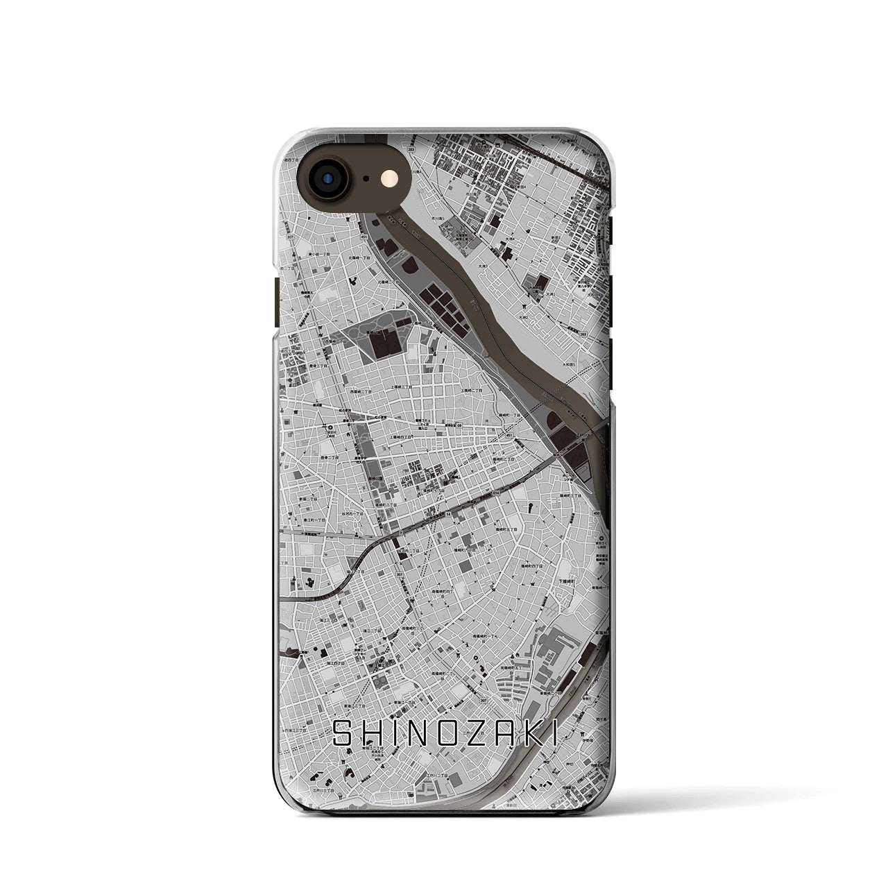 【篠崎(東京都)】地図柄iPhoneケース(クリアタイプ)