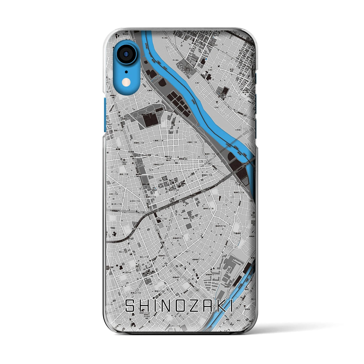 【篠崎(東京都)】地図柄iPhoneケース(クリアタイプ)