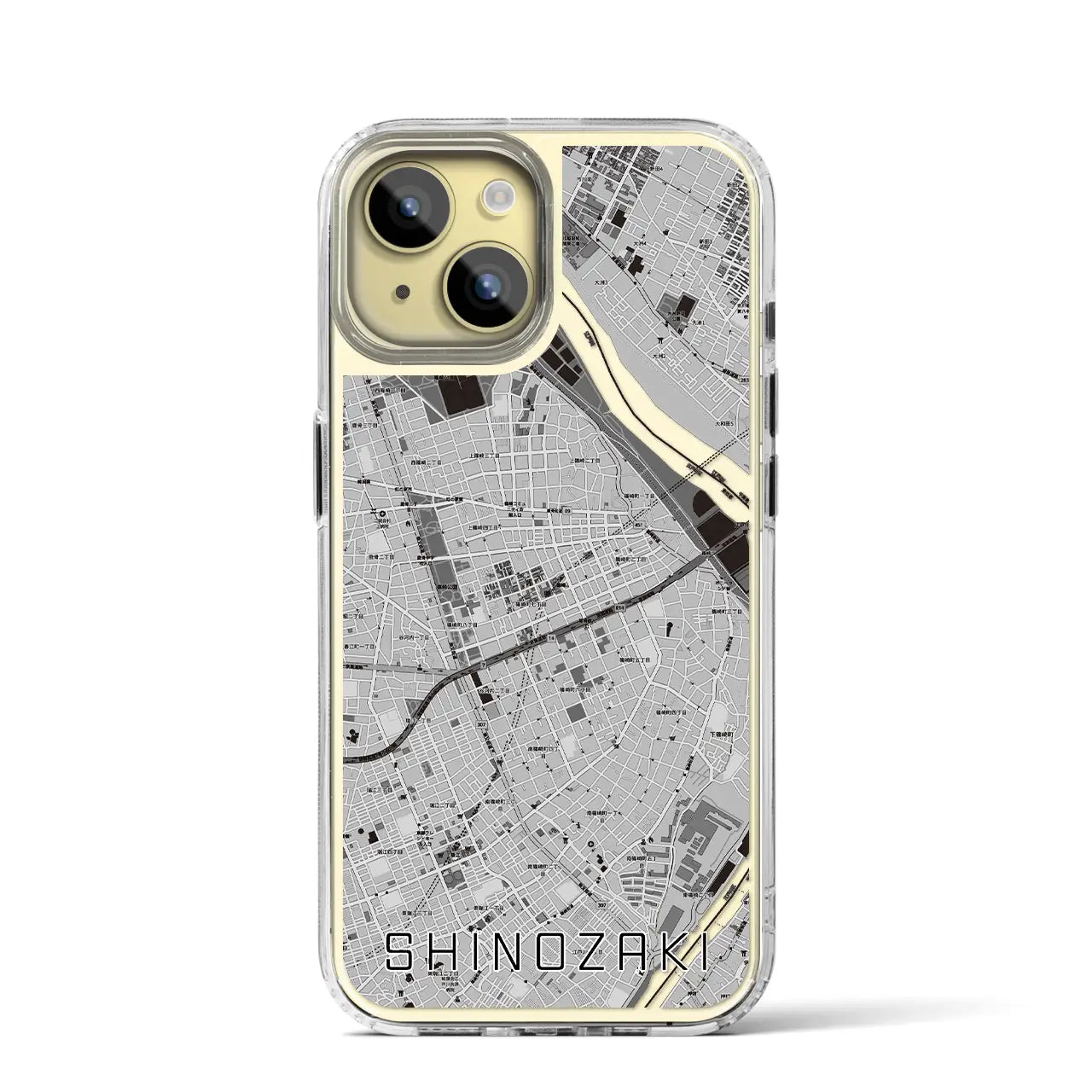 【篠崎(東京都)】地図柄iPhoneケース(MagSafeタイプ)