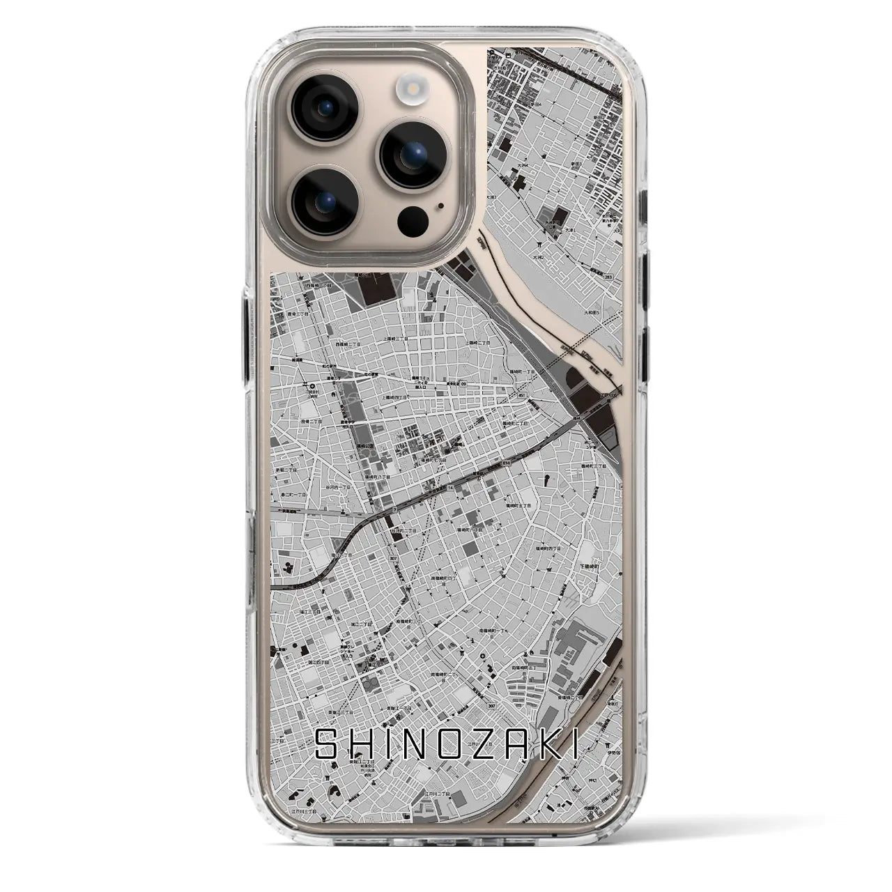 【篠崎(東京都)】地図柄iPhoneケース(MagSafeタイプ)