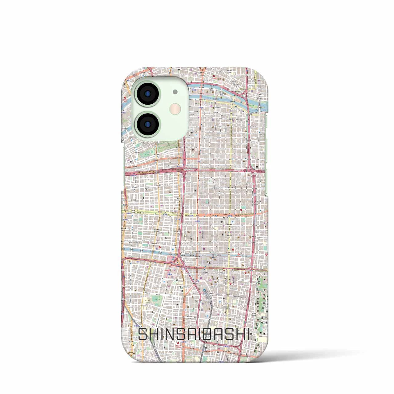 【心斎橋(大阪府)】地図柄iPhoneケース(バックカバータイプ)