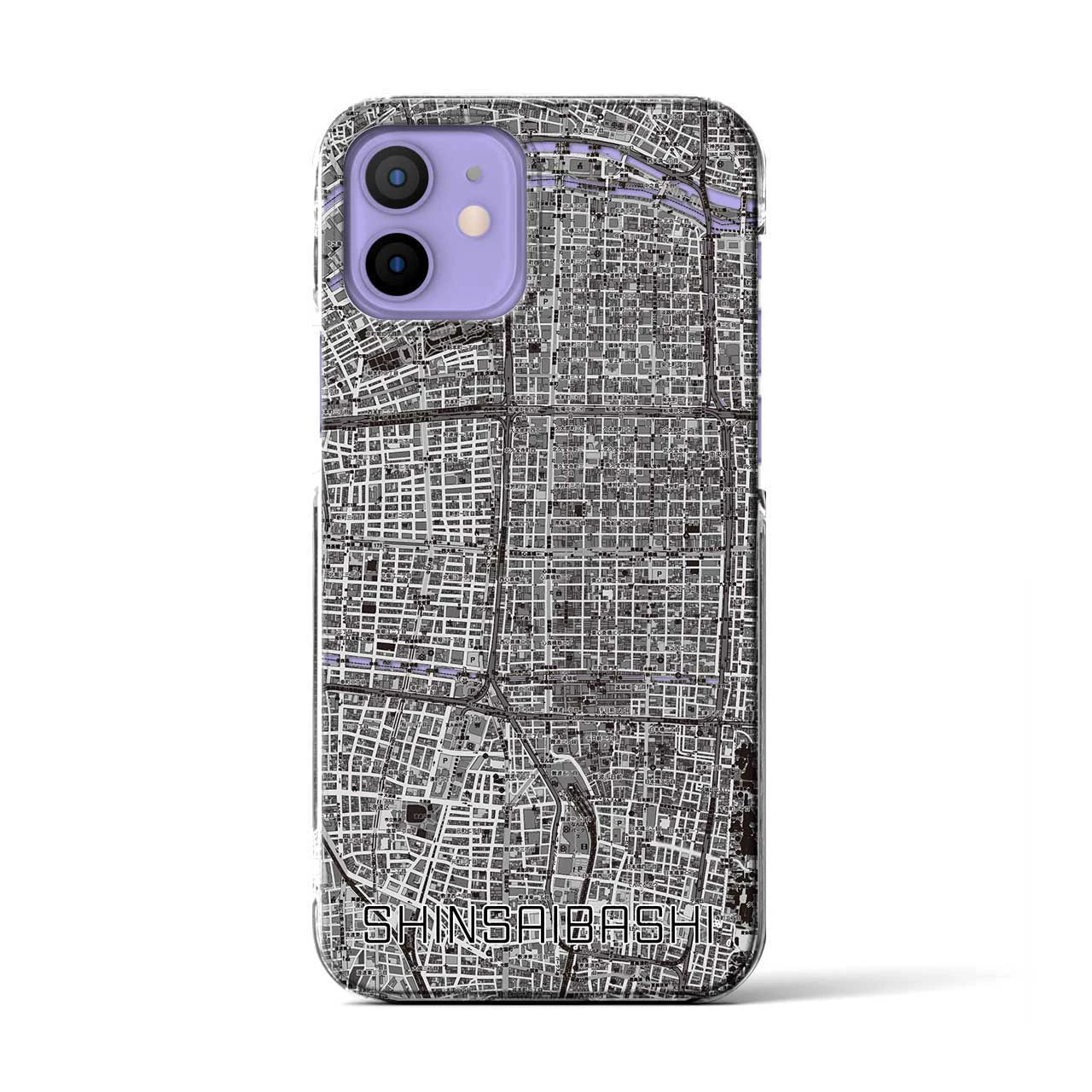 【心斎橋(大阪府)】地図柄iPhoneケース(クリアタイプ)