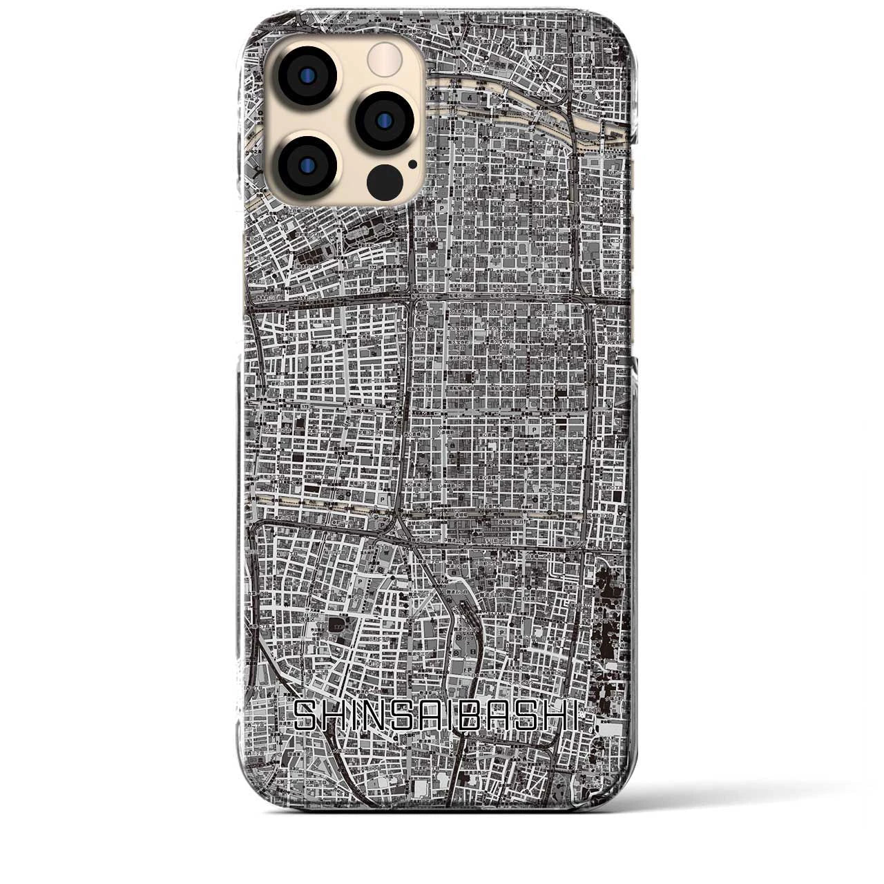 【心斎橋(大阪府)】地図柄iPhoneケース(クリアタイプ)