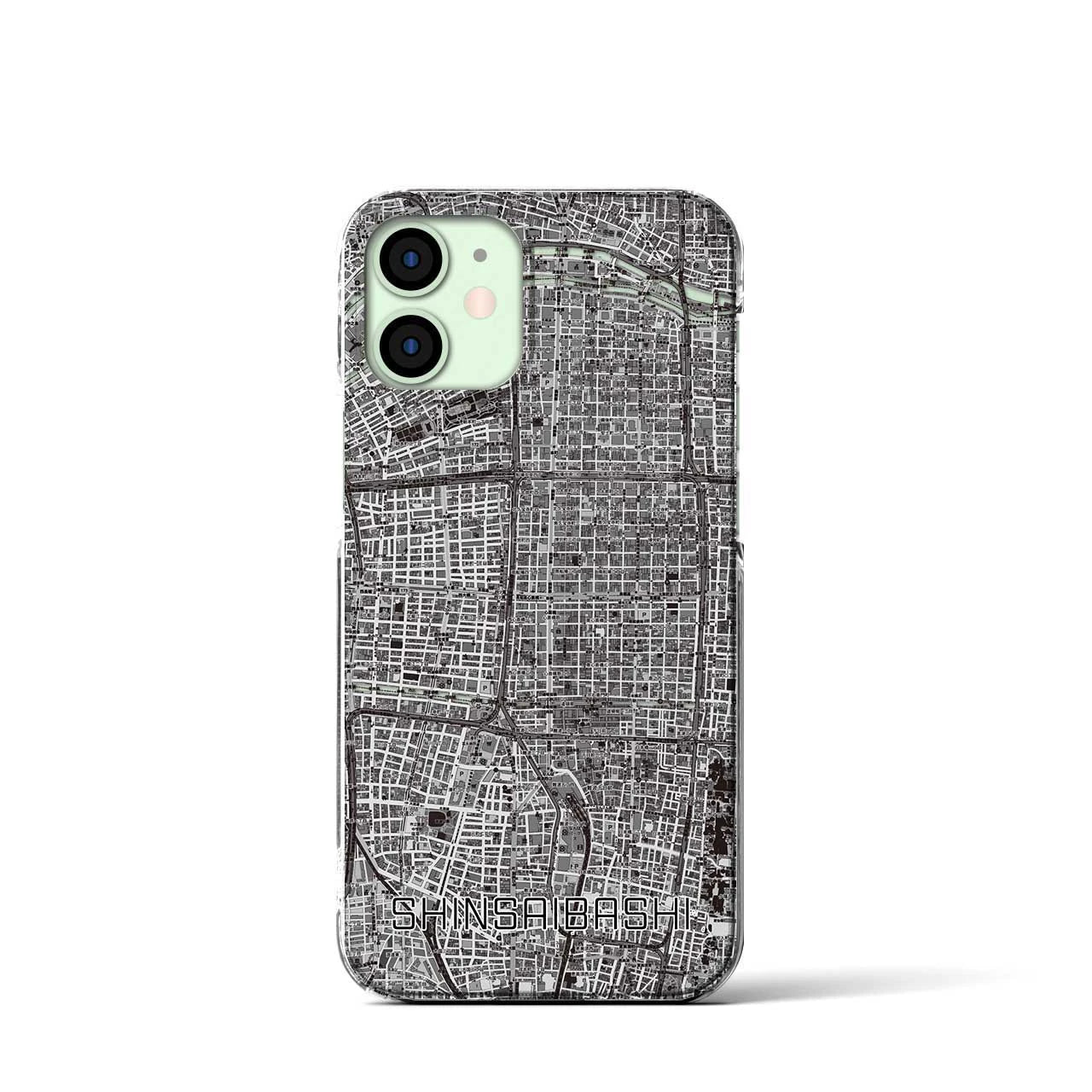 【心斎橋(大阪府)】地図柄iPhoneケース(クリアタイプ)