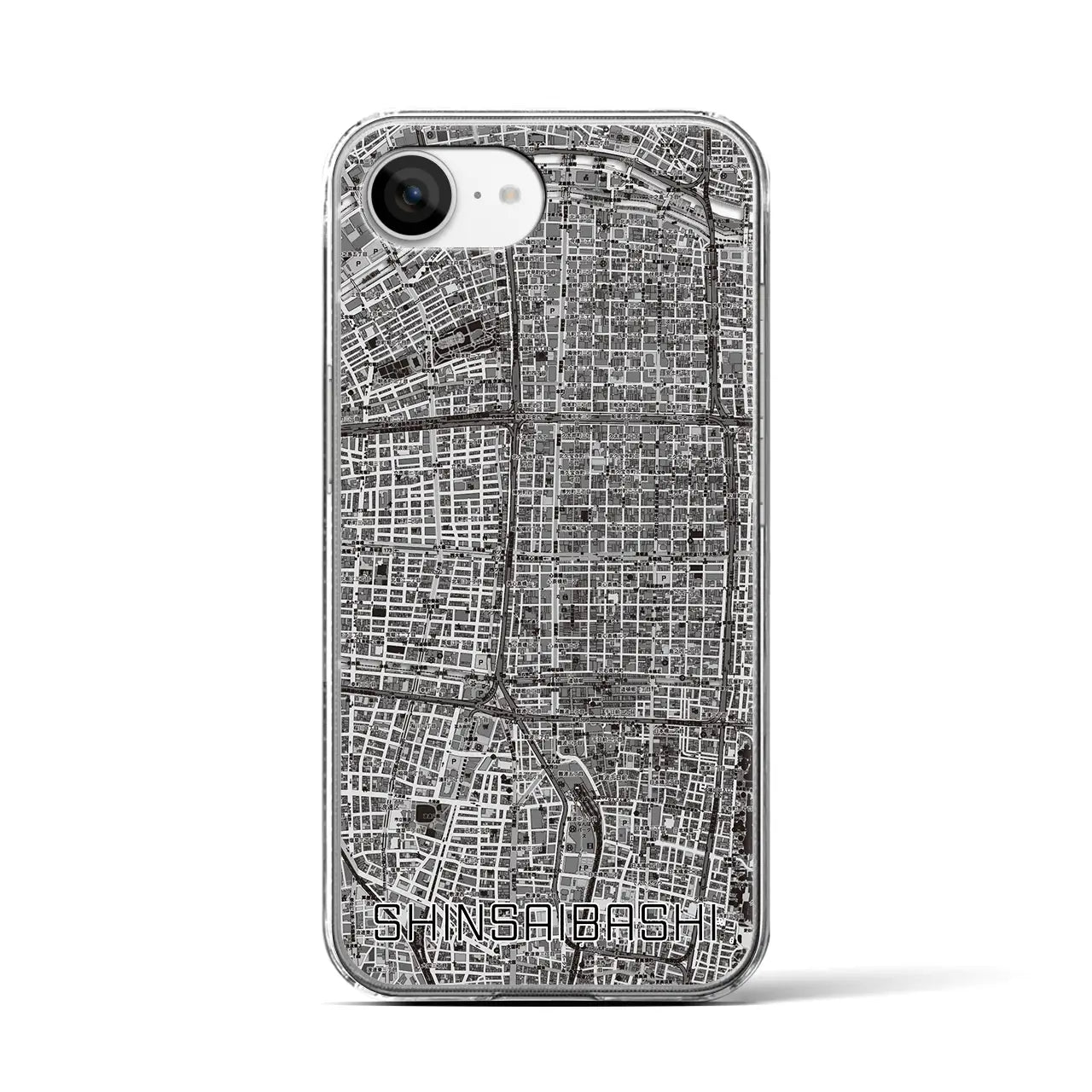【心斎橋(大阪府)】地図柄iPhoneケース(クリアタイプ)