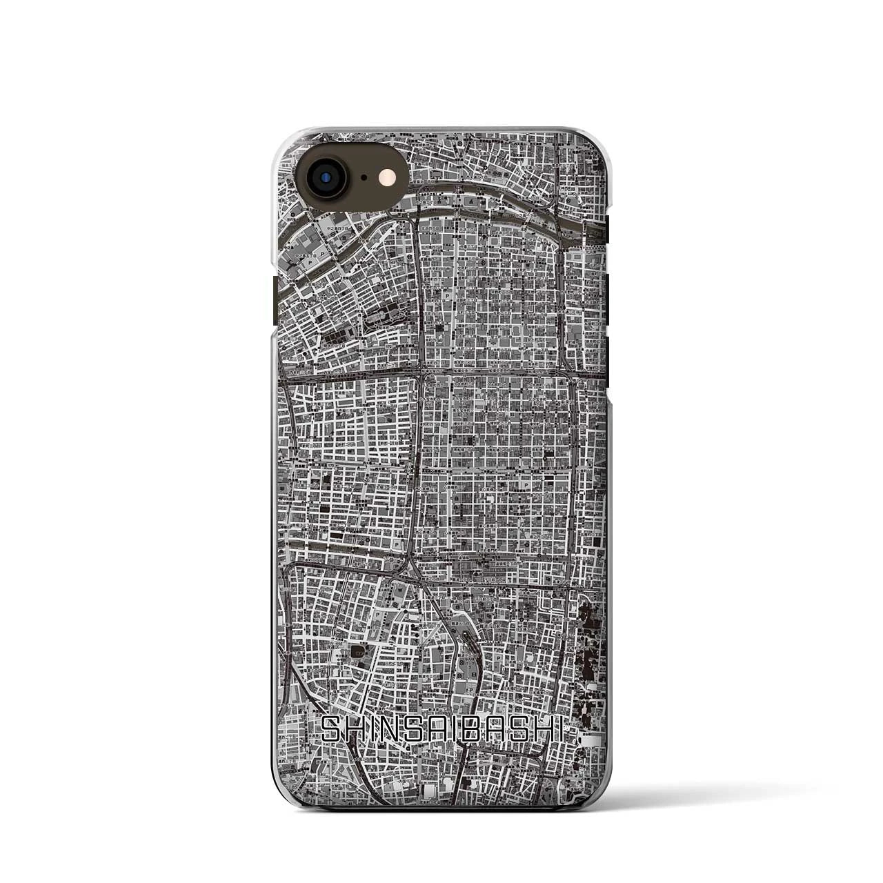 【心斎橋(大阪府)】地図柄iPhoneケース(クリアタイプ)