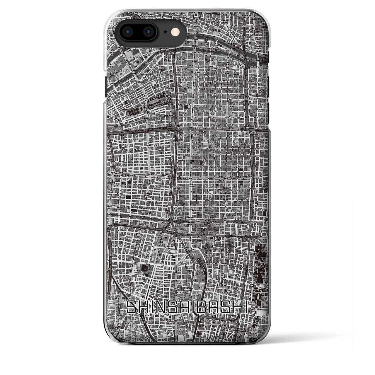 【心斎橋(大阪府)】地図柄iPhoneケース(クリアタイプ)