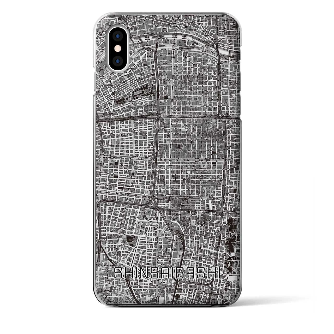 【心斎橋(大阪府)】地図柄iPhoneケース(クリアタイプ)