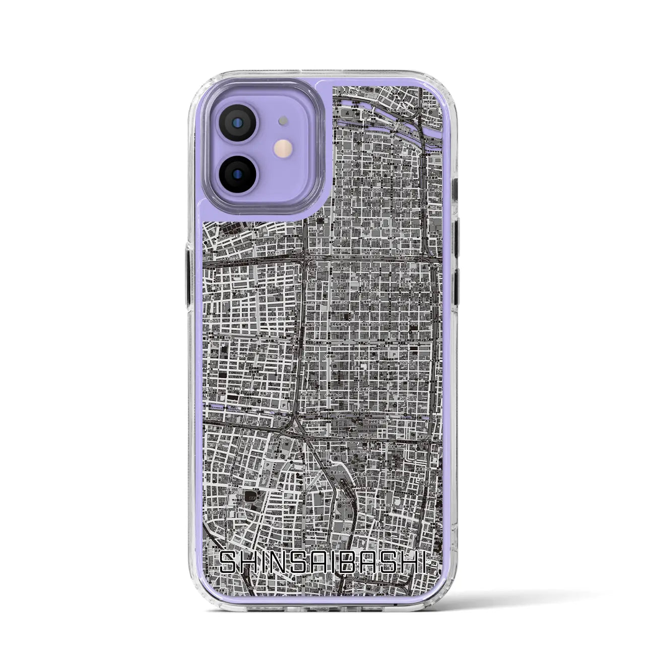 【心斎橋(大阪府)】地図柄iPhoneケース(MagSafeタイプ)