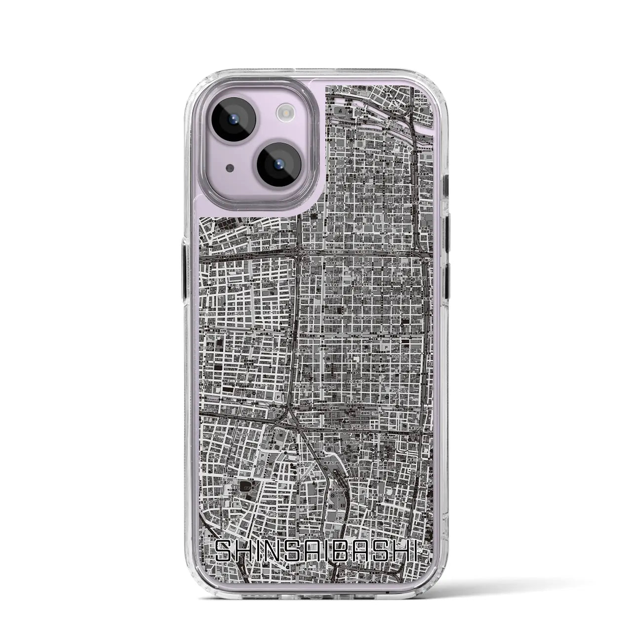 【心斎橋(大阪府)】地図柄iPhoneケース(MagSafeタイプ)