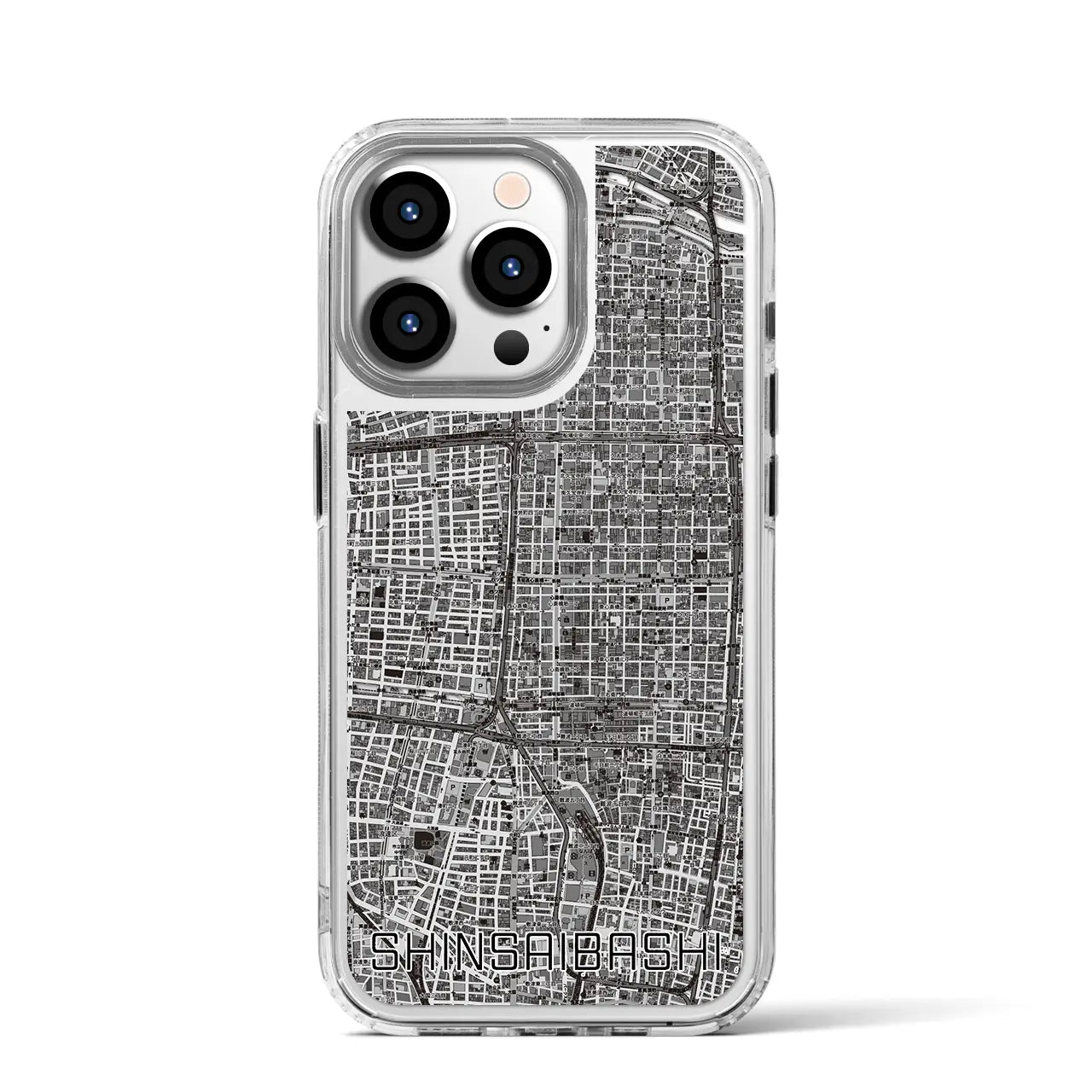 【心斎橋(大阪府)】地図柄iPhoneケース(MagSafeタイプ)