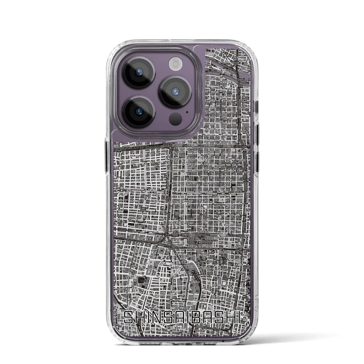 【心斎橋(大阪府)】地図柄iPhoneケース(MagSafeタイプ)