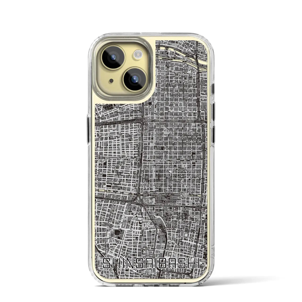 【心斎橋(大阪府)】地図柄iPhoneケース(MagSafeタイプ)