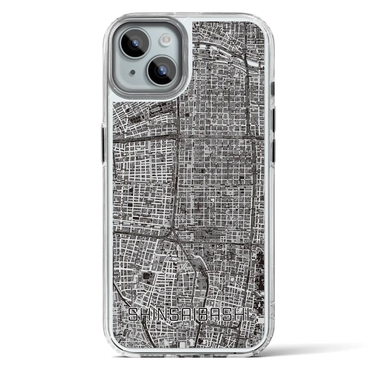 【心斎橋(大阪府)】地図柄iPhoneケース(MagSafeタイプ)