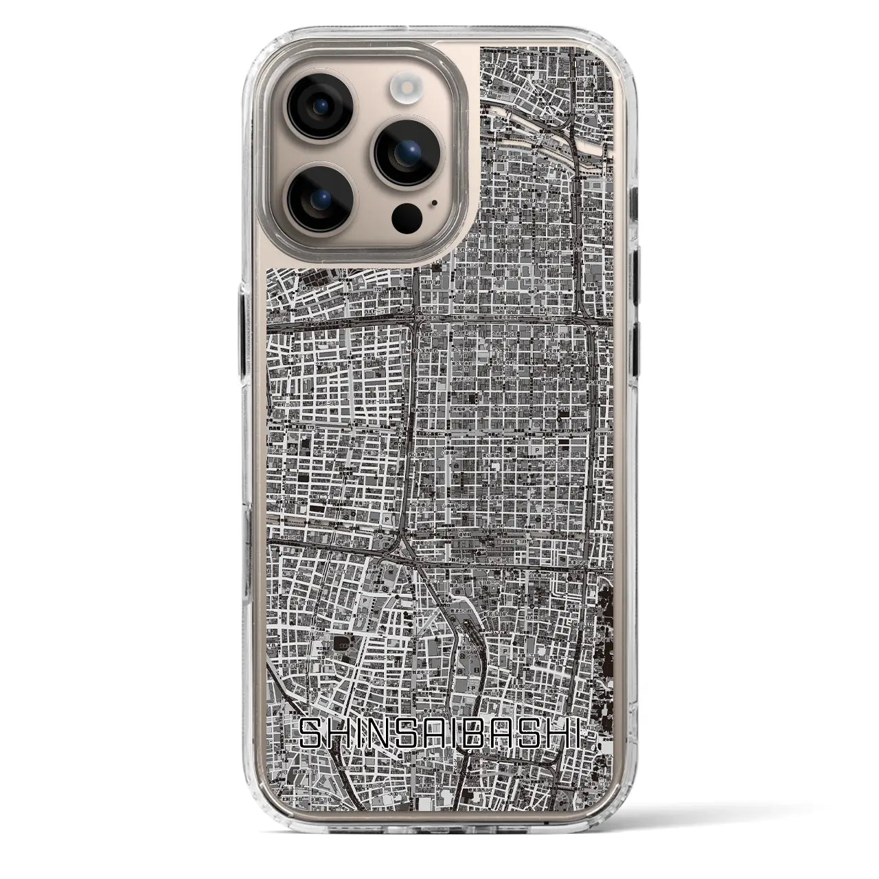 【心斎橋(大阪府)】地図柄iPhoneケース(MagSafeタイプ)