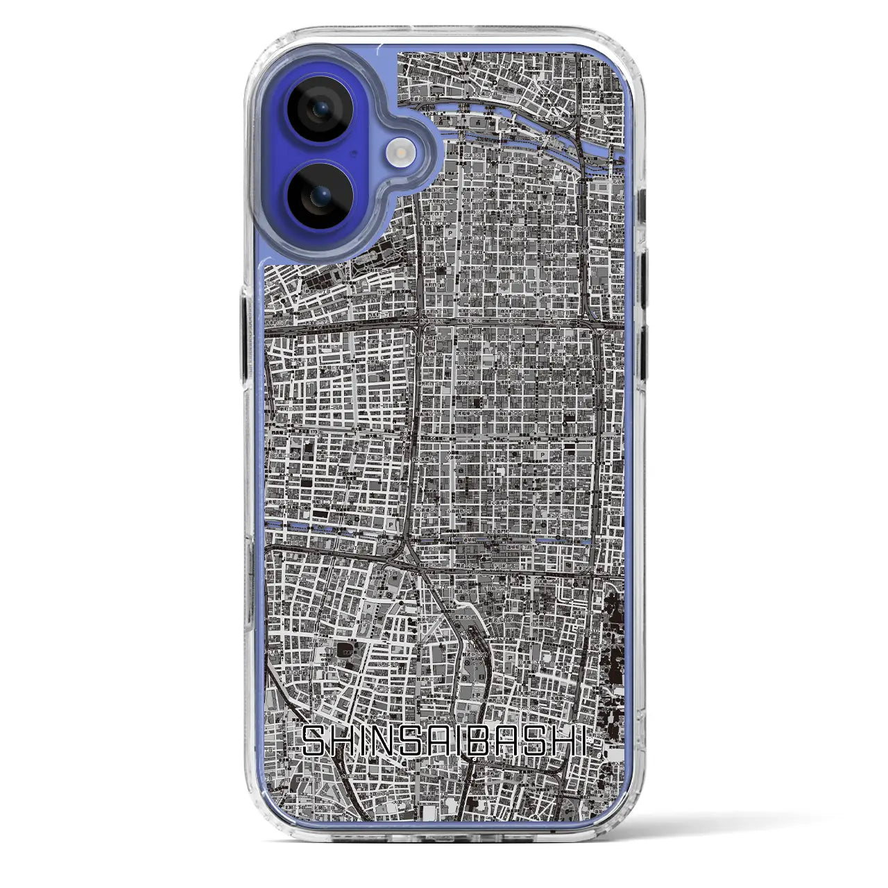 【心斎橋(大阪府)】地図柄iPhoneケース(MagSafeタイプ)