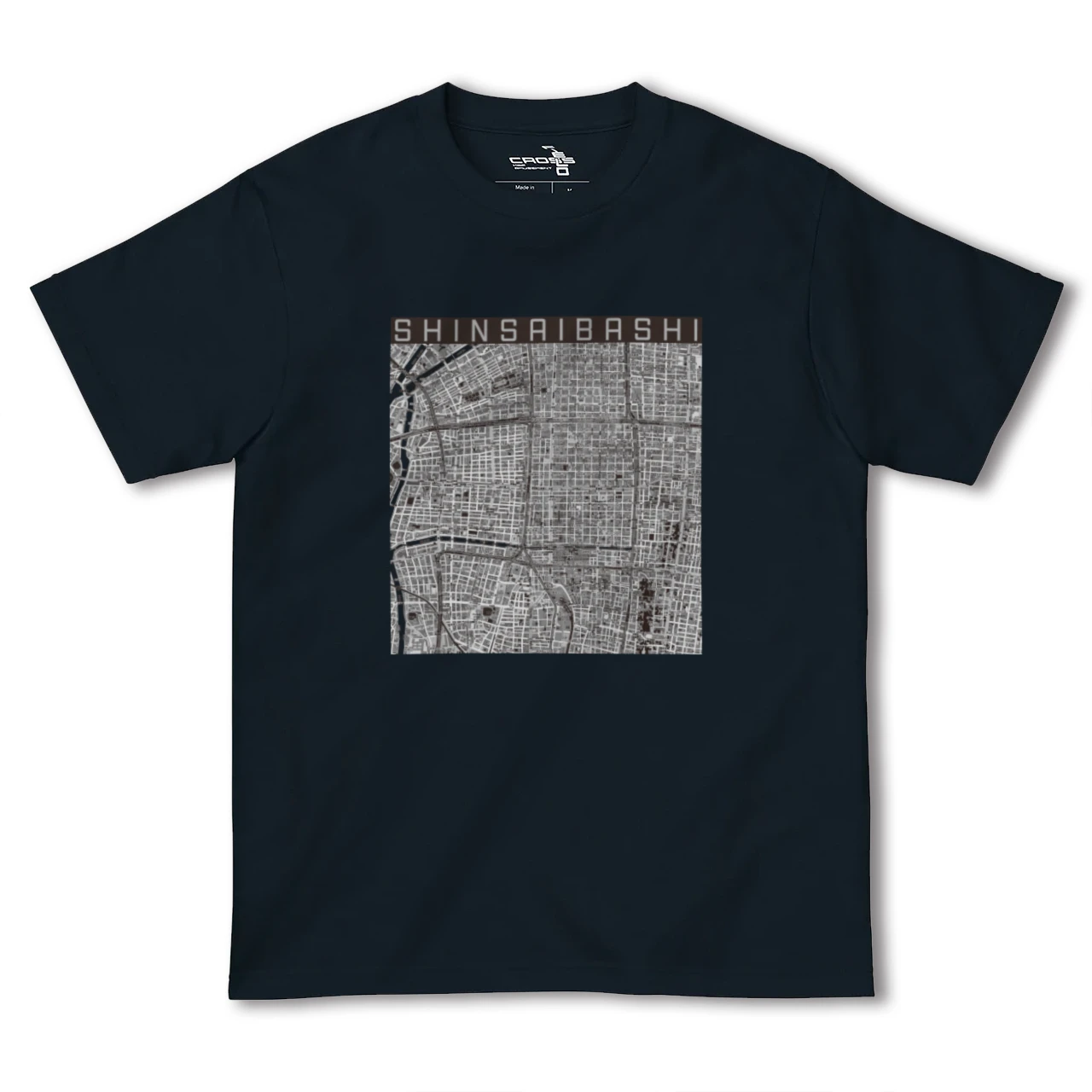【心斎橋(大阪府)】地図柄ヘビーウェイトTシャツ