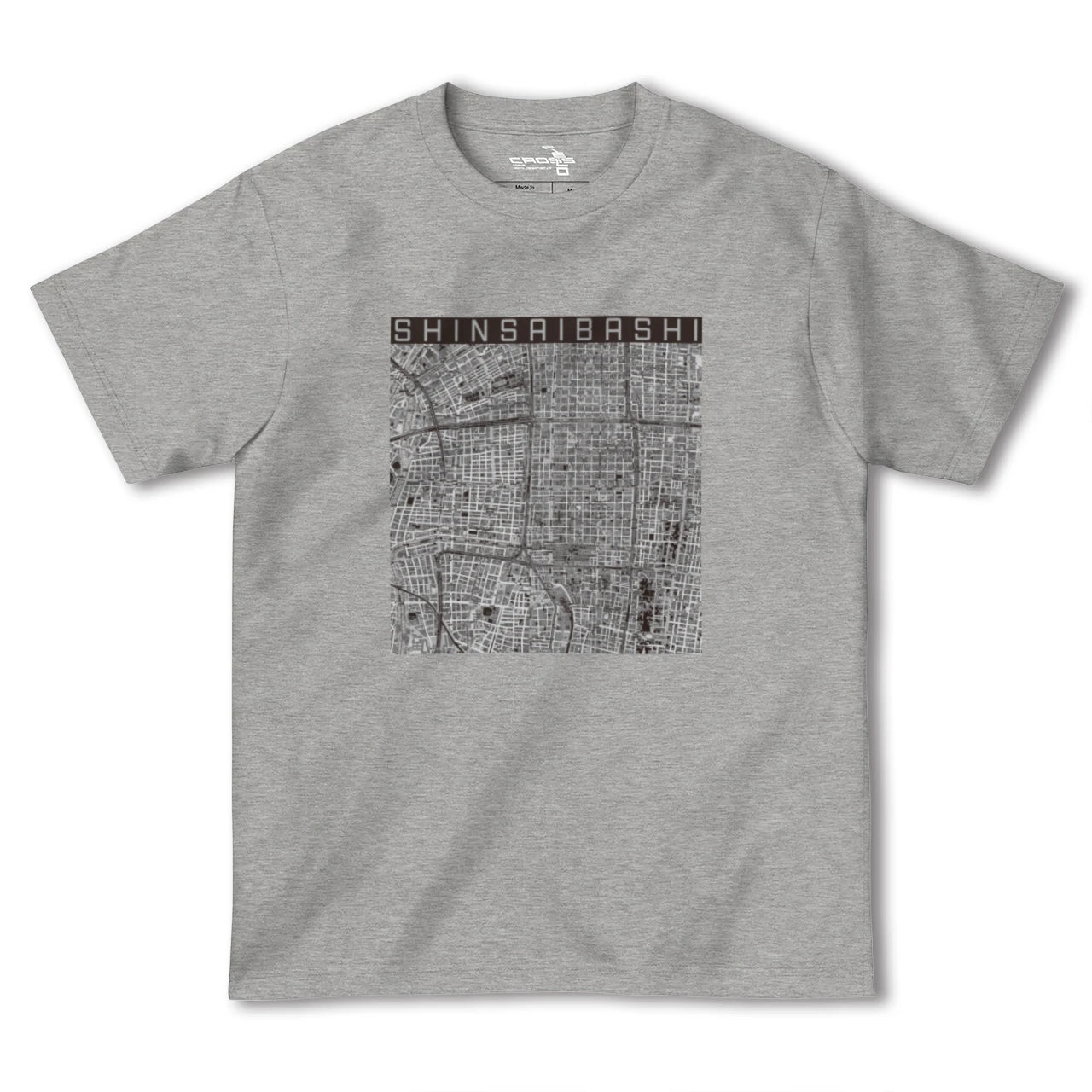 【心斎橋(大阪府)】地図柄ヘビーウェイトTシャツ