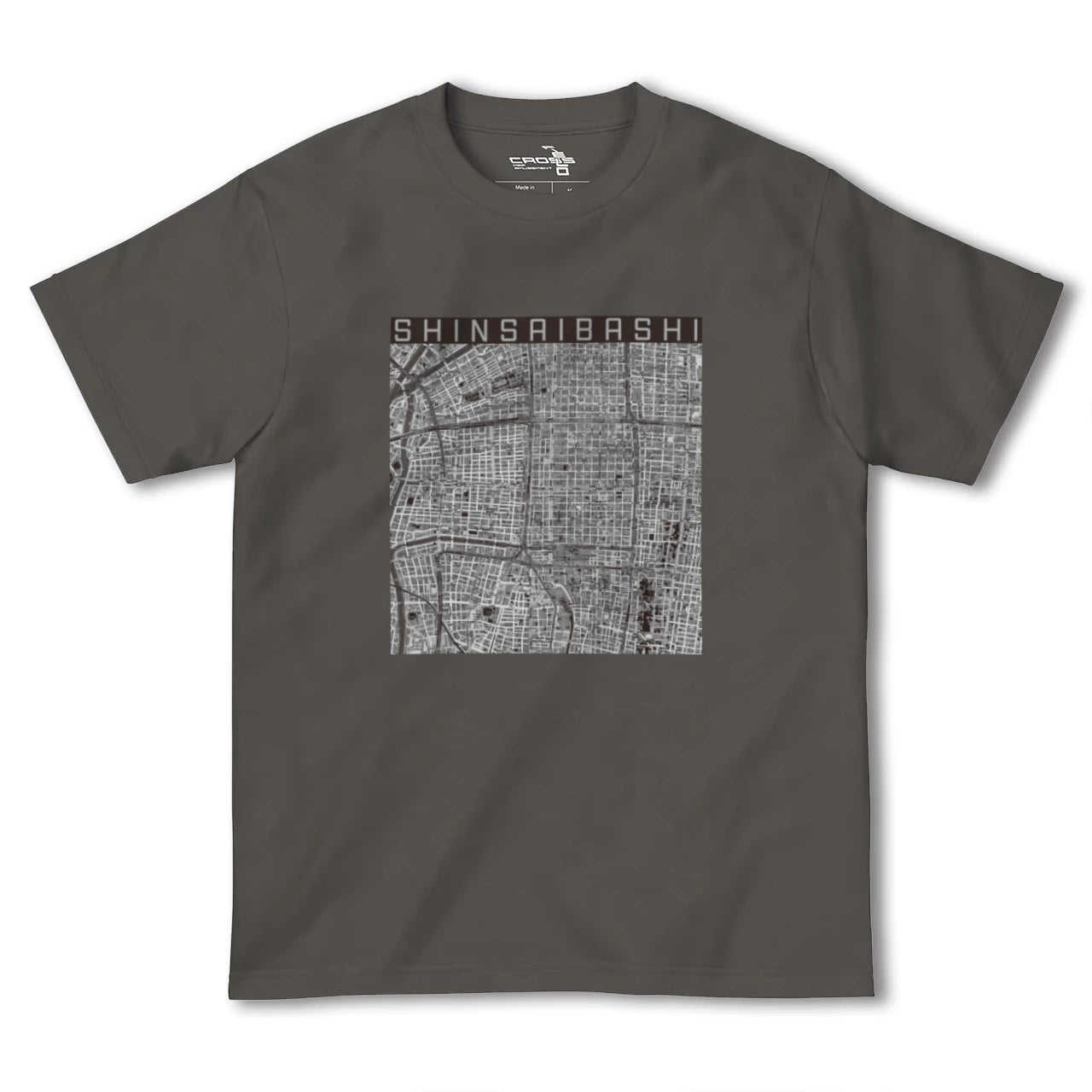 【心斎橋(大阪府)】地図柄ヘビーウェイトTシャツ