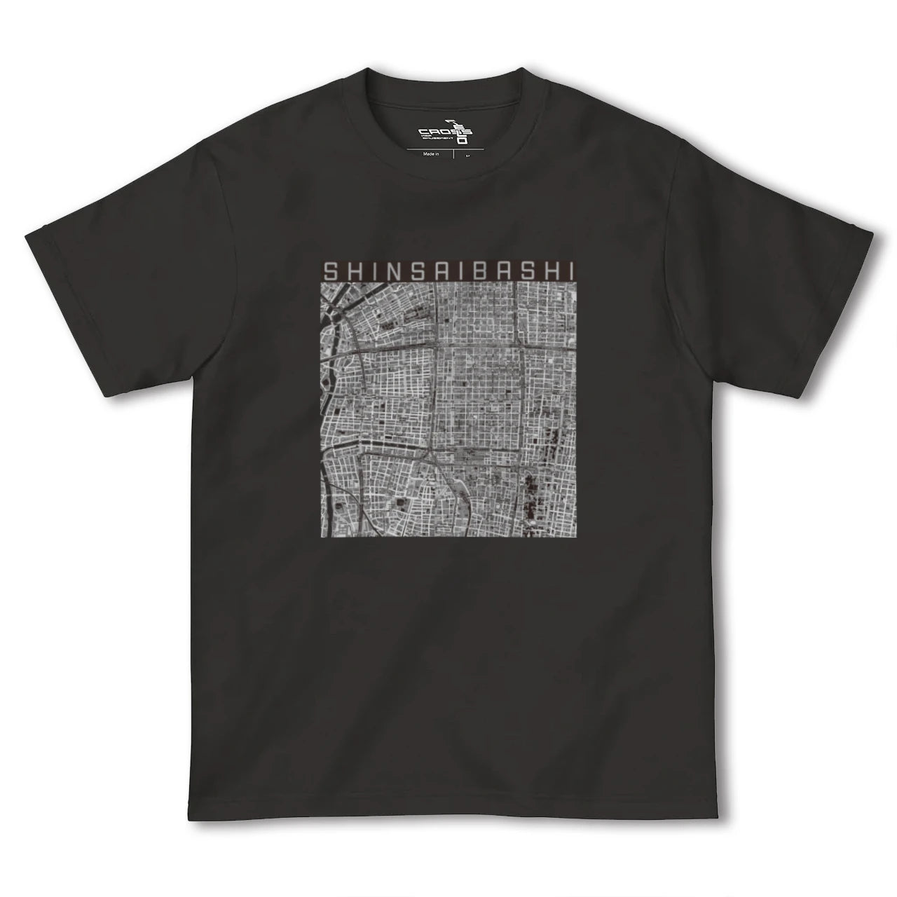 【心斎橋(大阪府)】地図柄ヘビーウェイトTシャツ