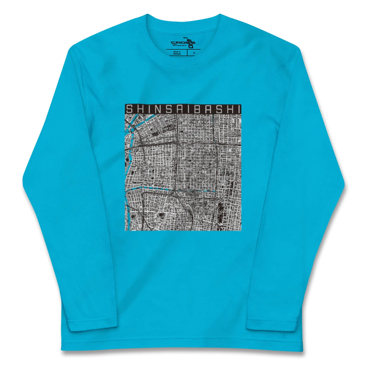 【心斎橋(大阪府)】地図柄ロングスリーブTシャツ