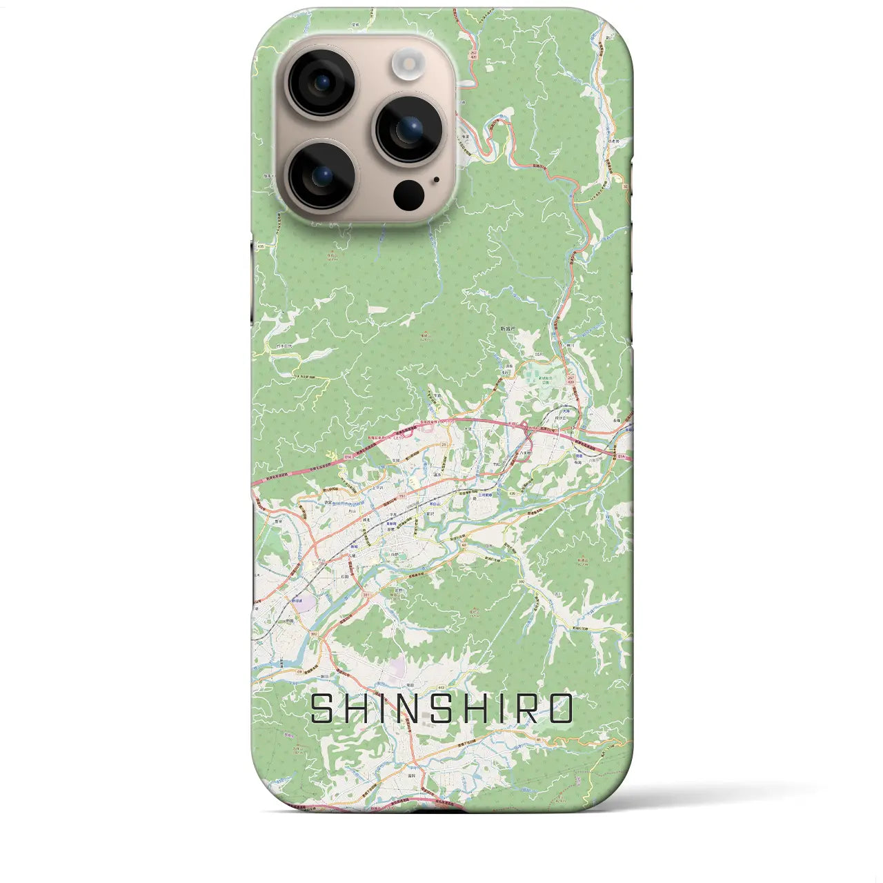 【新城(愛知県)】地図柄iPhoneケース(バックカバータイプ)