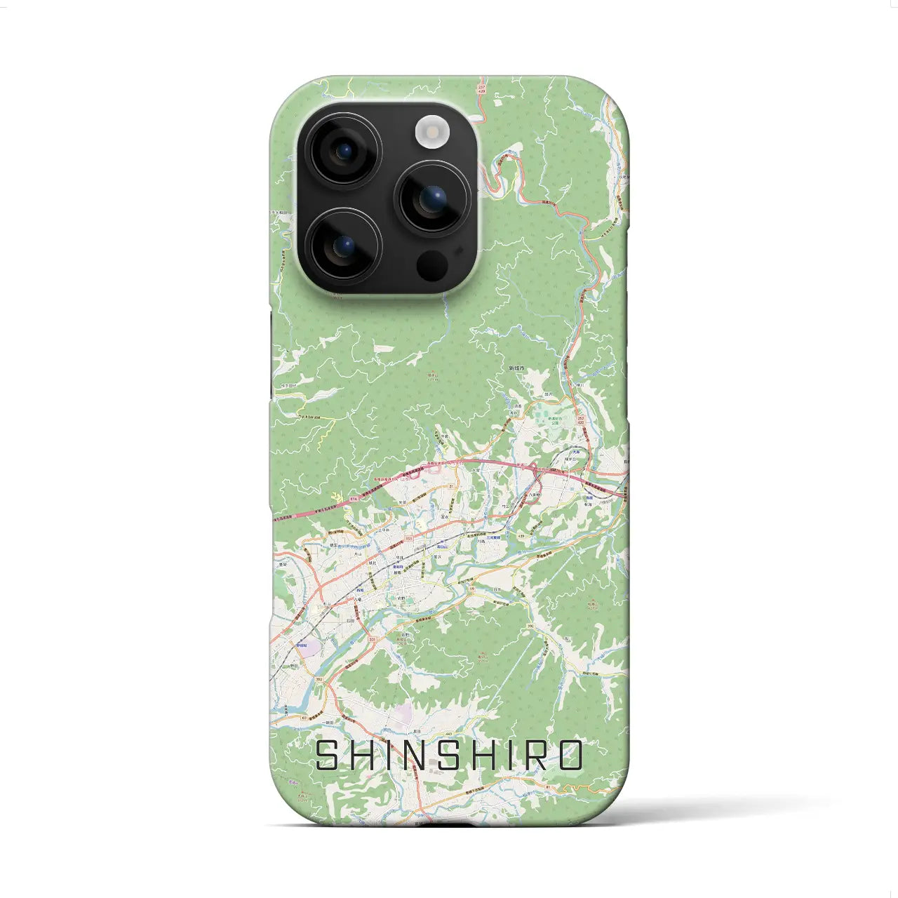 【新城(愛知県)】地図柄iPhoneケース(バックカバータイプ)