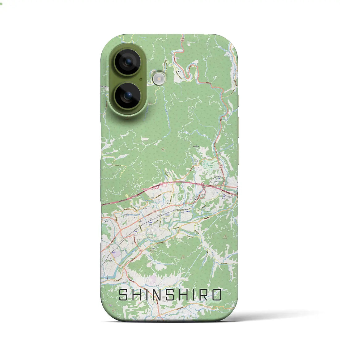 【新城(愛知県)】地図柄iPhoneケース(バックカバータイプ)ナチュラル・iPhone 17 Pro Max 用