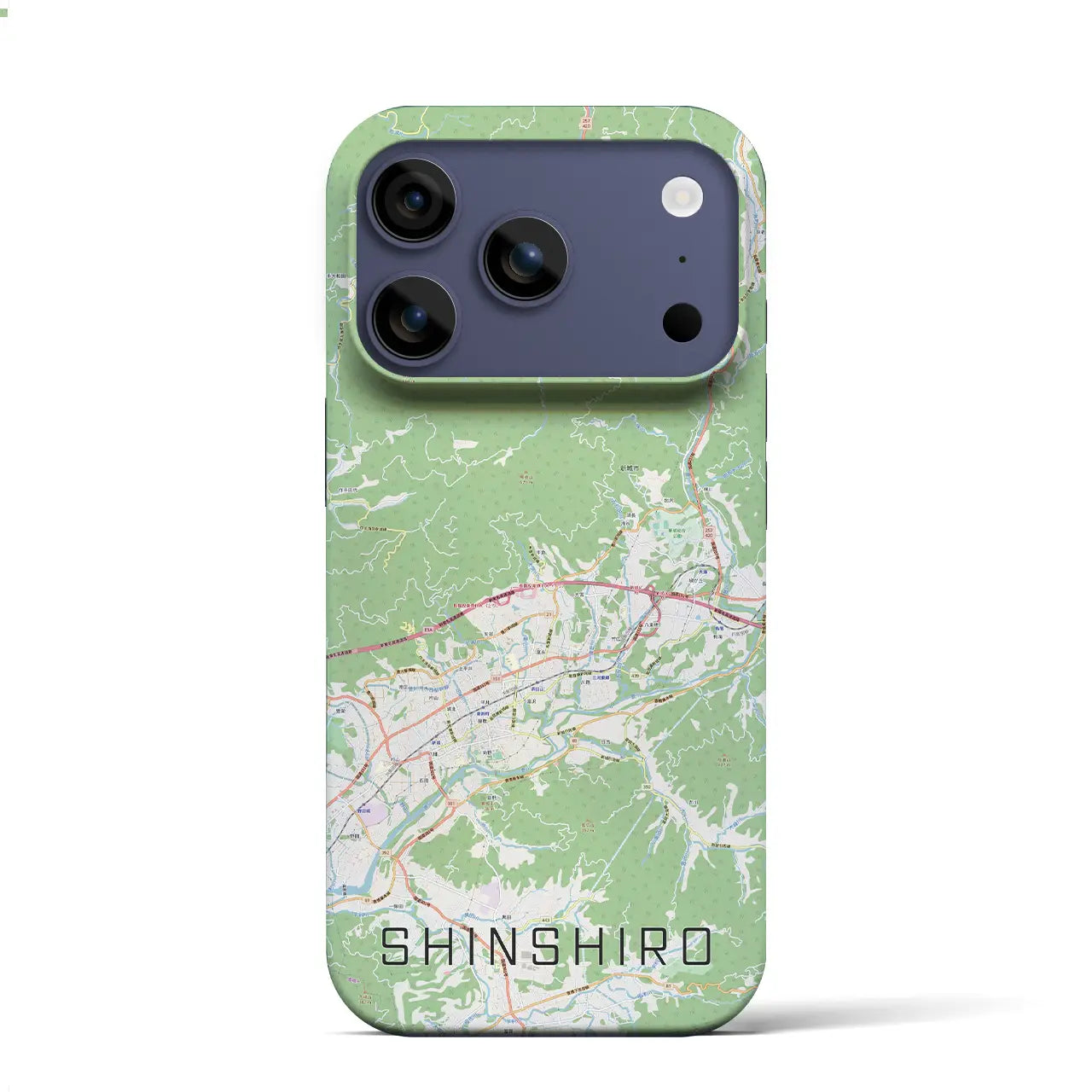 【新城(愛知県)】地図柄iPhoneケース(バックカバータイプ)