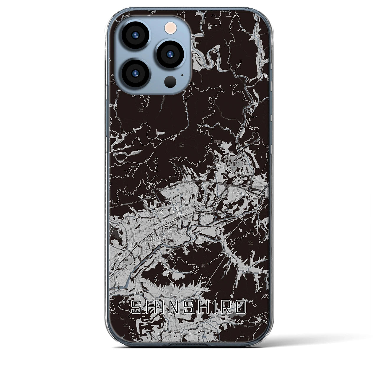 【新城(愛知県)】地図柄iPhoneケース(クリアタイプ)