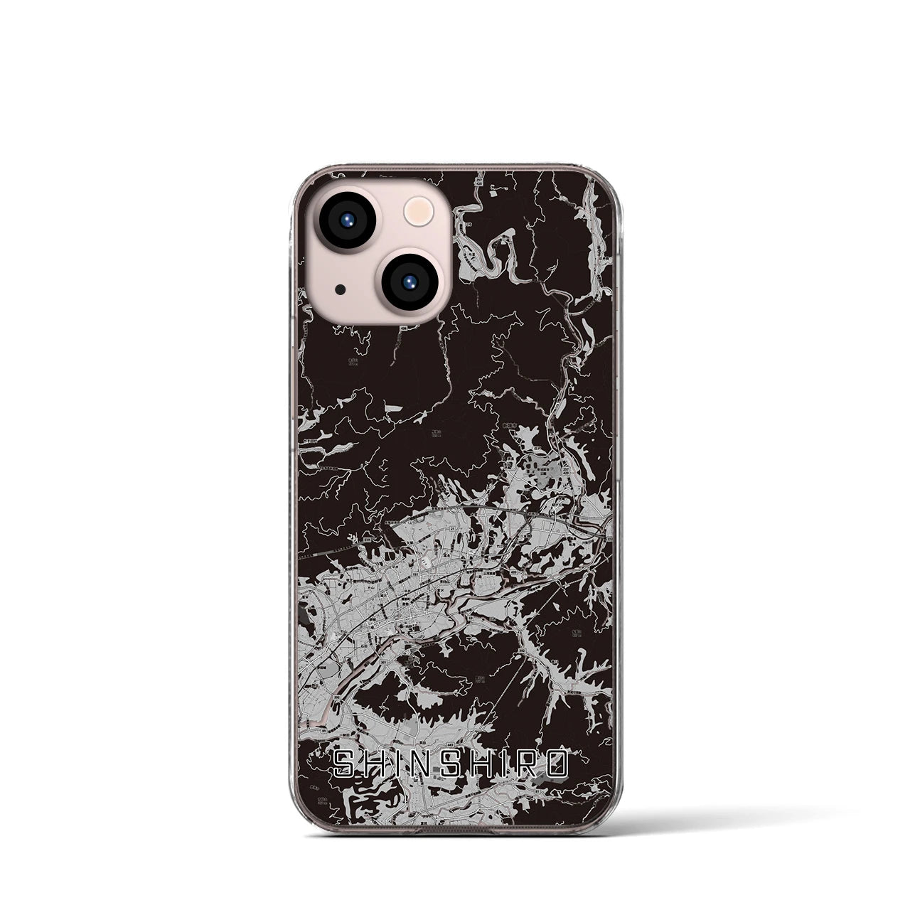 【新城(愛知県)】地図柄iPhoneケース(クリアタイプ)