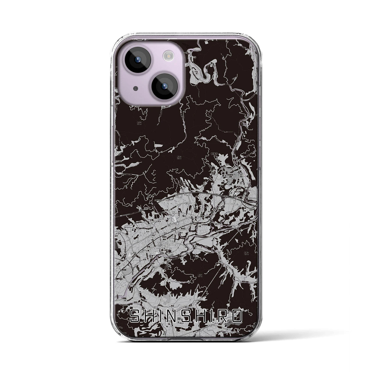 【新城(愛知県)】地図柄iPhoneケース(クリアタイプ)