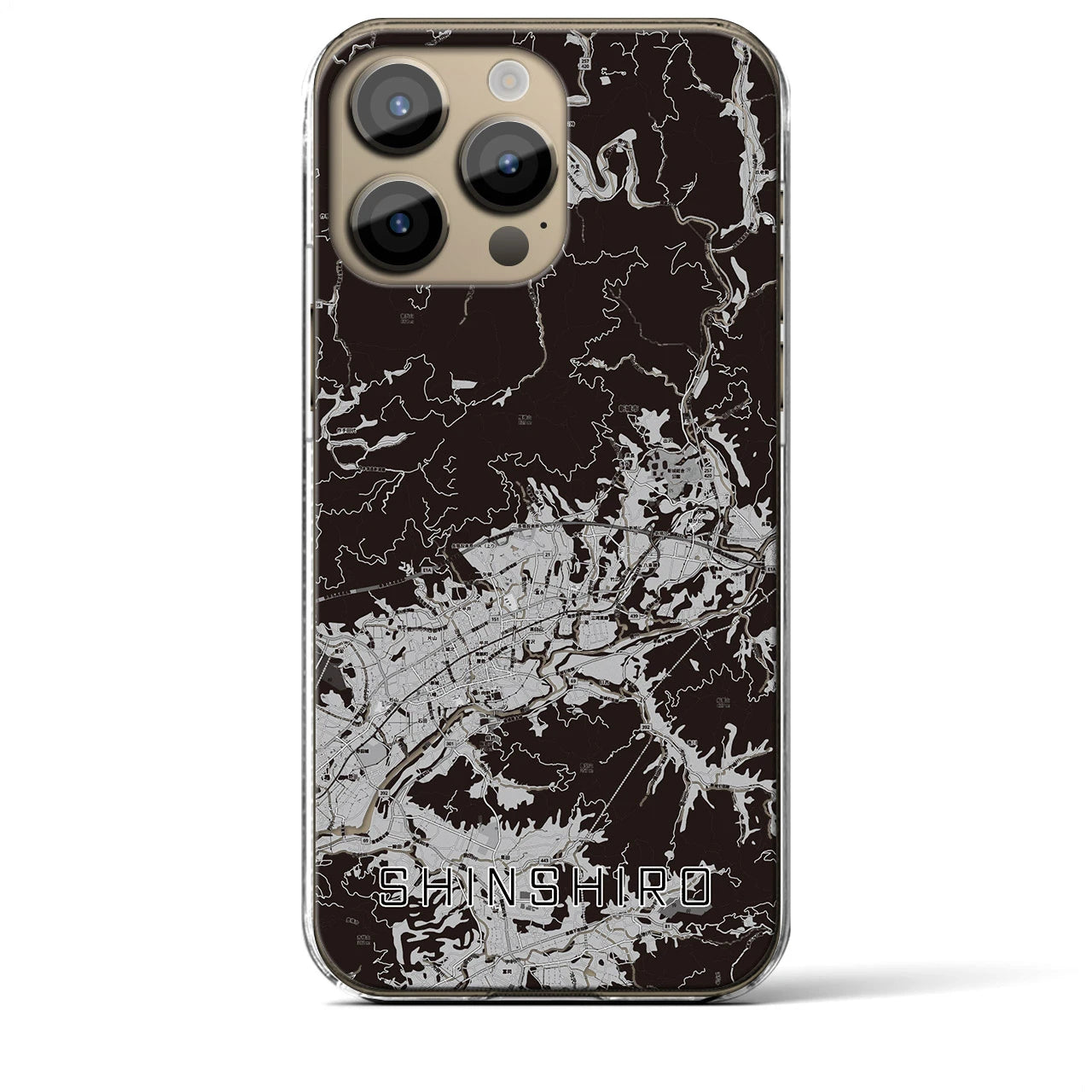 【新城(愛知県)】地図柄iPhoneケース(クリアタイプ)