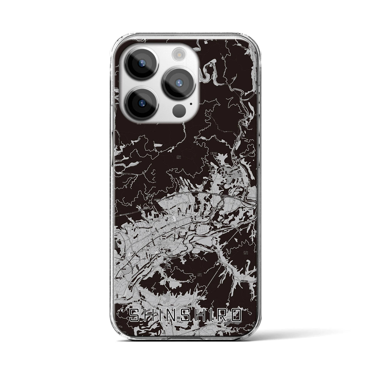 【新城(愛知県)】地図柄iPhoneケース(クリアタイプ)