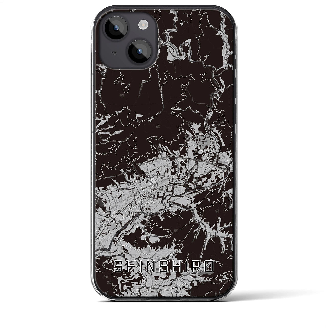 【新城(愛知県)】地図柄iPhoneケース(クリアタイプ)