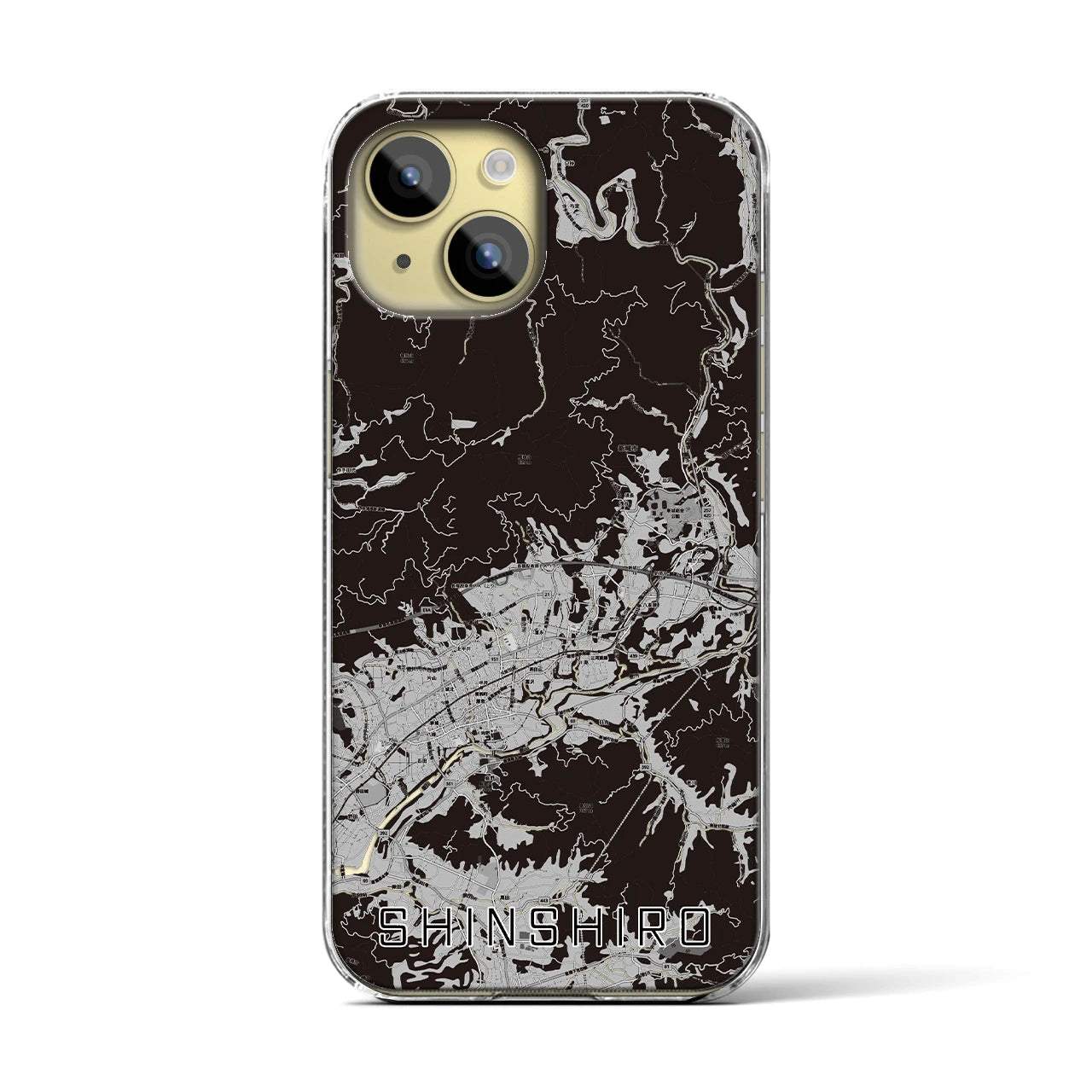 【新城(愛知県)】地図柄iPhoneケース(クリアタイプ)